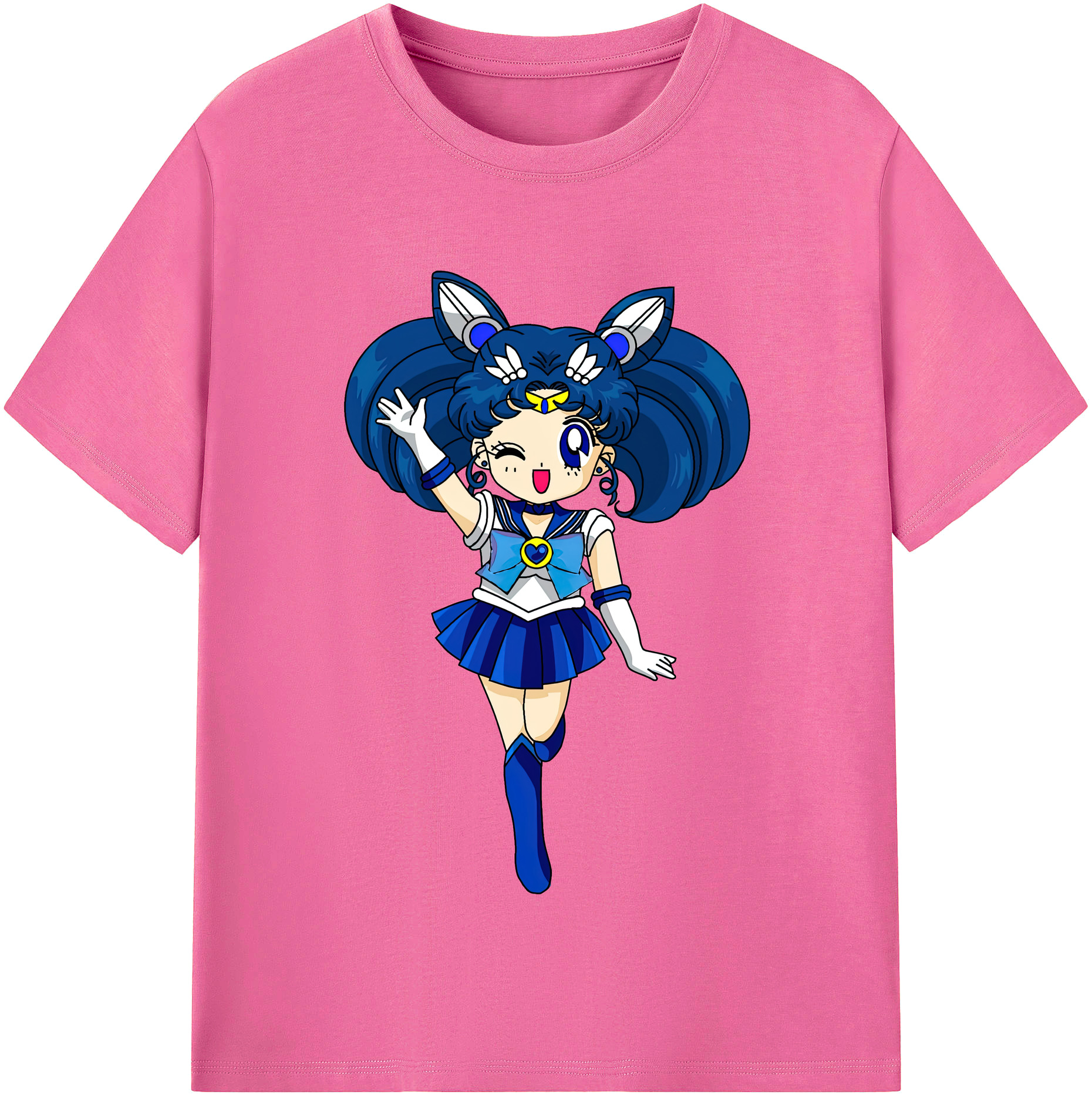 （画像用） 美少女戦士セーラームーン 水野 亜美 みずの あみ Sailor Moon Mizuno Ami レディースカジュアルプリントTシャツ（綿100％）